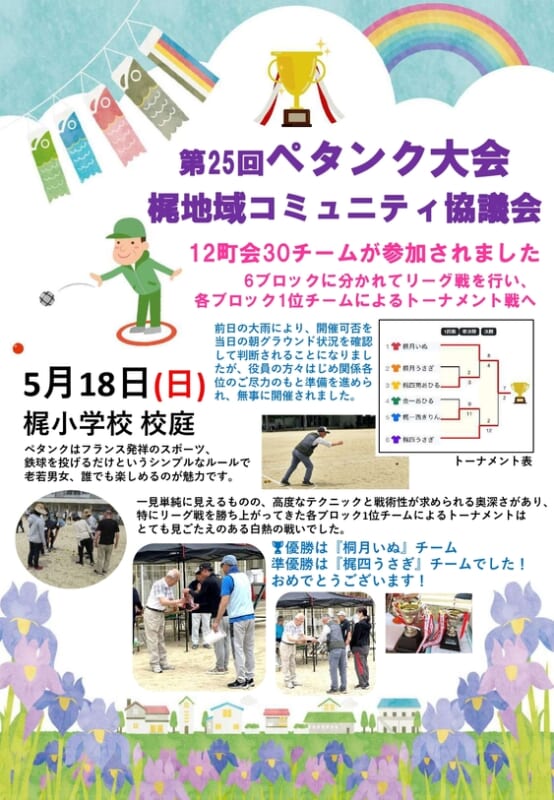 梶地域コミュニティ協議会　第25回ペタンク大会