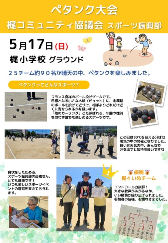 梶コミュニティ協議会　ペタンク大会