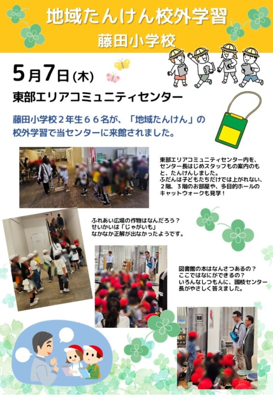 藤田小学校　地域たんけん郊外授業
